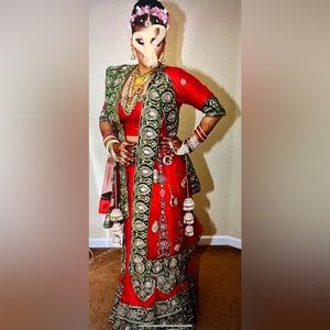 Indian Bridal lehengas, gorgeous & heavily embellished with stones & detail work